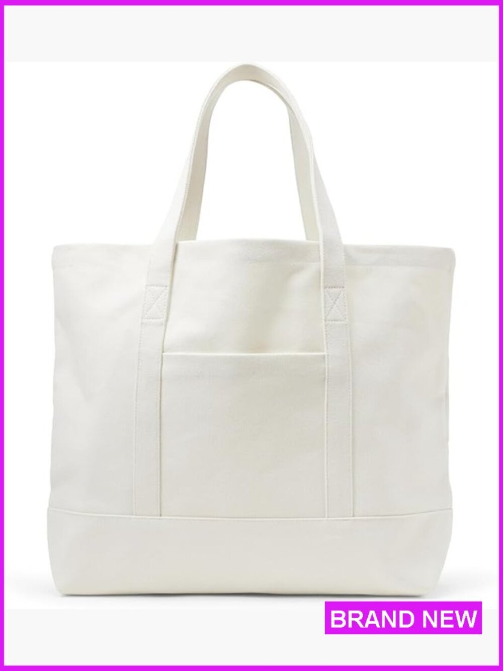 Large Heavy Duty Canvas Beach Tote Bag Spacious Carryall Travel Tote